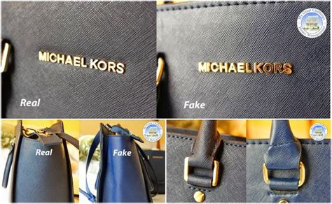 michael kors logo original vs fake|real michael kors bag inside.